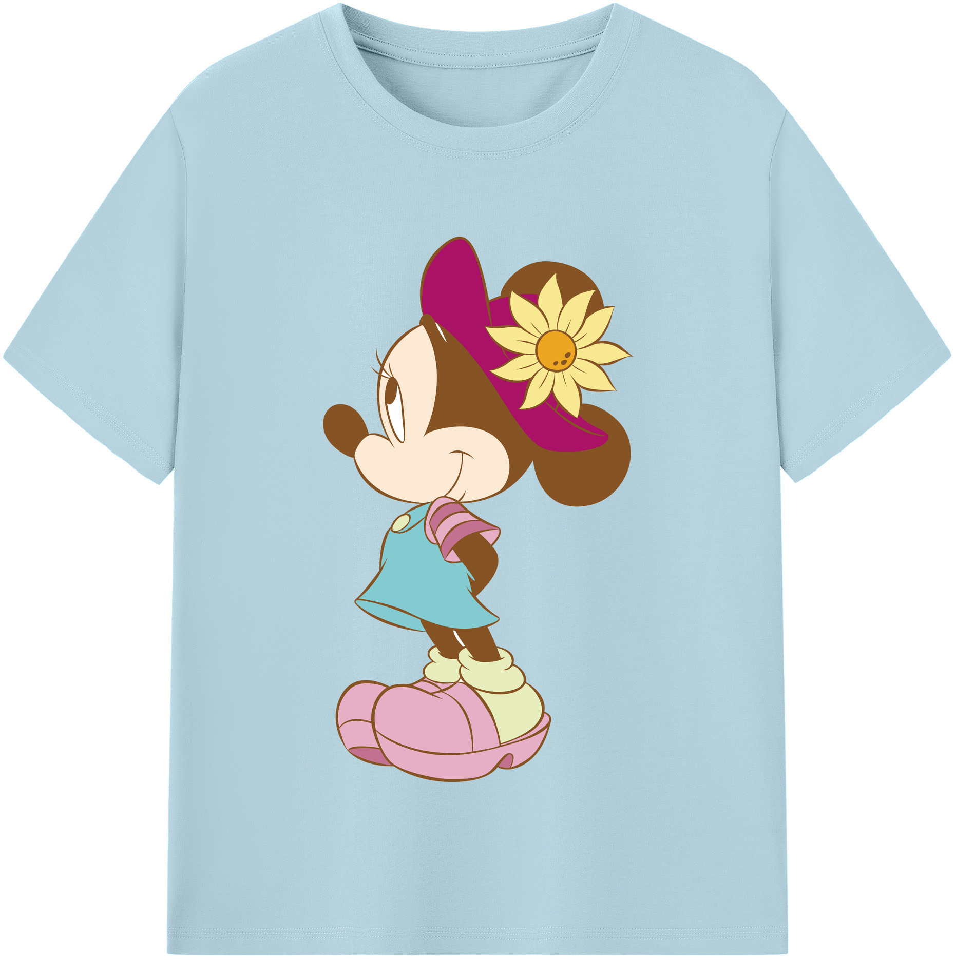 （画像用） ミッキーマウス Mickey Mouse 綿100％半袖Tシャツ（フロントプリント）